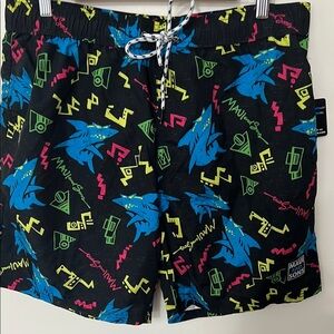 NWT XL Maui and Sons Men's Pool Swim Shorts - Black
